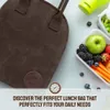 Sac isotherme ASEBBO pour femmes et hommes (marron Voir les images du produit 3