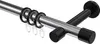 Interdeco Gardinenstange / Vorhangstange Chrom / Schwarz, Produktbild-Vorschau 1