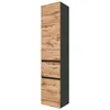 Badmöbel Seitenschrank 40 cm LAURIA-03 in Graphitgrau mit Produktbild-Vorschau 3