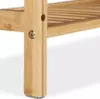 A close-up view of the leg and shelf of a bamboo shoe rack. Produktbild-Vorschau