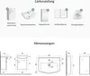 Planetmöbel Badmöbel-Set mit Spiegelschrank 45cm Weiß Produktbild-Vorschau 5