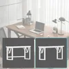 A desk with a laptop and office supplies, with two diagrams of desk structures below. Náhled obrázku produktu