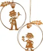 Dekohänger Rostoptik Herbstdeko Metallringe Ø13cm 4er Set Produktbild-Vorschau 1