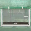 Close-up of a greenhouse window with dimensions indicated. Produktbild-Vorschau
