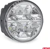 A close-up studio shot of a round LED headlight. Anteprima dell’immagine prodotto