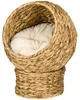 PawHut Rattan Katzenkorb Katzenhöhle Katzenbett mit Kissen Produktbild-Vorschau 1