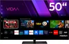 A smart TV screen displaying various streaming service logos and promotional content. Produktbild-Vorschau