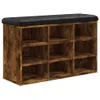 vidaXL Lavice na boty kouřový dub 82x32x50 cm materiál na Náhled obrázku produktu 1