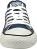 A close-up front view of a blue Converse All Star sneaker. Produktbild-Vorschau