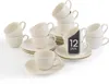 Espressotassen mit Untertassen - 90 ml - Weiß - Bone China Produktbild-Vorschau 1