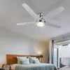 LED Ventilator, Fernbedienung, 3 Stufen, Glas opal, 137cm Produktbild-Vorschau 5