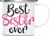 Trendation - Best Sister Ever Emaille Tasse Geschenk für Produktbild-Vorschau 1