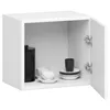 A white kitchen cabinet with its door open, showing some dishes and a container inside. Anteprima dell’immagine prodotto