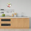 Wanduhr aus Glas Rund fi 30 Blumen Farbenfroh Quarz Deko Produktbild-Vorschau 3