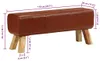 vidaXL Sitzbank Turnbock Braun 110 cm Echtleder und Produktbild-Vorschau 7