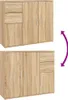 Two views of a wooden cabinet, one above the other. Anteprima dell’immagine prodotto