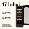 Klarstein vinotéka, slim, 2 zóny, skleněné dveře, UV Náhled obrázku produktu 3