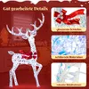 COSTWAY 3-delige LED-rendierfamilie, kerstverlichting met Productafbeelding-voorbeeld 7