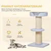 PawHut Katzenbaum Spielbaum Kratzstamm mit Plattform Sisal Produktbild-Vorschau 4