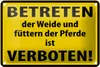 Blechschild Warnschild 18x12cm Betreten der Weide verboten Produktbild-Vorschau 2