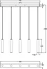 Fabas Luce Prado 5-flammige Pendelleuchte - 33W dimmbare Produktbild-Vorschau 3