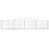 vidaXL Gabionen mit Hochbogen 15 Stk. 400x50x80/100cm Produktbild-Vorschau 5