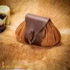 mittelalterliche Ledergürteltasche mit Hornknauf - Braun Produktbild-Vorschau 4