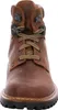 A front view of a brown leather boot. Voir les images du produit