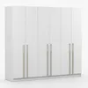 Drehtürenschrank Kleiderschrank Schrank 230 cm Weiß/Weiß Produktbild-Vorschau 4