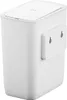 A white EKO smart sensor trash can is shown against a white background. It has a lid and a wall-mounting bracket on the side. Produktbild-Vorschau