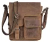 Greenburry Umhängetasche Leder Herren Damen braun VINTAGE Produktbild-Vorschau 1