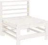 vidaXL 4-tlg. Garten-Lounge-Set Weiß Massivholz Kiefer Produktbild-Vorschau 4