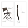Relaxdays Gartenmöbel Set Bastian, klappbar, 3-teilig, Produktbild-Vorschau 5