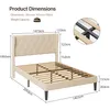 A diagram showing the dimensions of a bed frame. Produktbild-Vorschau