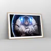 Gerahmtes Poster - Rahmen in heller Eiche - Kosmonaut Katze Produktbild-Vorschau 8