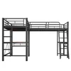 STILVORA Hochbett 90 x 200 Doppelbett Metallbett mit Produktbild-Vorschau 5