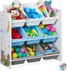 Relaxdays detské úložné boxy s motívom táboráka MDF plast; Náhľad obrázku produktu 1