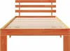 vidaXL Bettrahmen Wachsbraun 90 x 200 cm Massives Produktbild-Vorschau 5