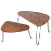 Satztisch 2er Set,Kleiner Oval Couchtisch Stapelbar Produktbild-Vorschau 6