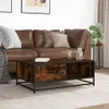 vidaXL Couchtisch Räuchereiche 90x57x35 cm Holzwerkstoff Produktbild-Vorschau 3