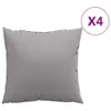 vidaXL Sofakissen 4 Stk. Grau 60x60 cm Stoff Produktbild-Vorschau 1