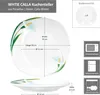 6x White Calla Assiette à gâteaux Porcelaine 6 personnes Voir les images du produit 6