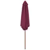 vidaXL Parasol avec mât en bois 270 cm rouge bordeaux Voir les images du produit 2