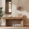 Banco d'ingresso in legno lungo 120 cm, panche da interno Anteprima dell’immagine prodotto 2