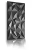 A 3D wall panel with a geometric, faceted design, presented in a studio setting with a white background and reflection. Anteprima dell’immagine prodotto