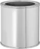 A plain, studio shot of a single, empty, silver metal can with its lid slightly ajar. Anteprima dell’immagine prodotto
