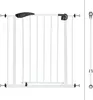 A white metal safety gate is shown against a white background. Produktbild-Vorschau
