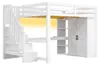 Hochbett 140x200 cm mit Schreibtisch, Regal, Produktbild-Vorschau 17
