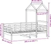 vidaXL Tagesbett mit Dach 80x200 cm Massivholz Kiefer Produktbild-Vorschau 8