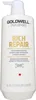 A white bottle of Goldwell Dualsenses Rich Repair Restoring Shampoo with a pump dispenser. Náhled obrázku produktu